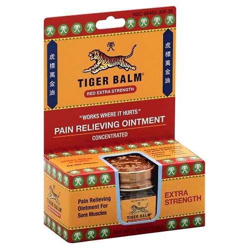 Image for Tiger Balm Pain Relieving Ointment, Red Extra Strength,0.63oz from THE PRESCRIPTION PLACE