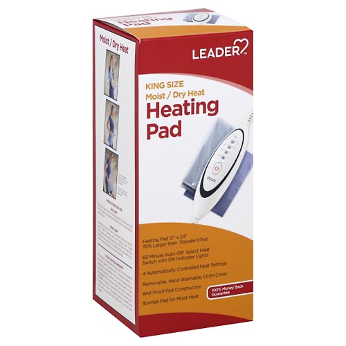 Image for Leader Heating Pad, Moist/Dry Heat, King Size,1ea from THE PRESCRIPTION PLACE