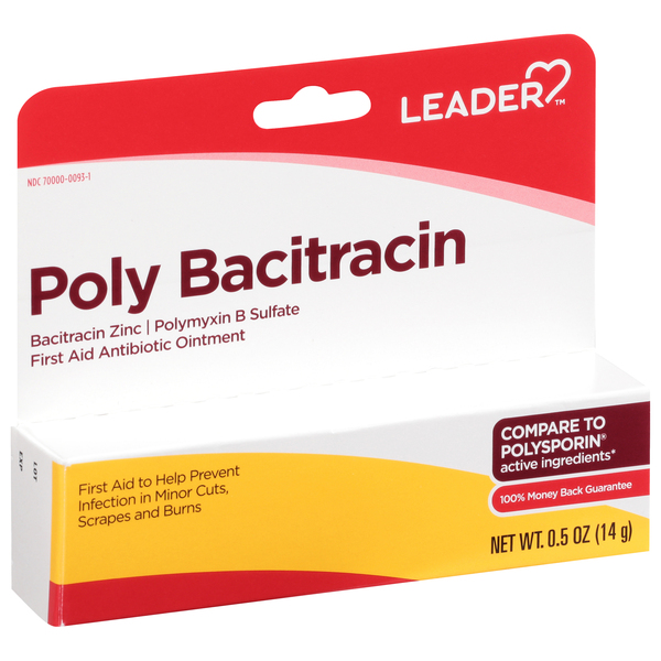Image for Leader First Aid, Antibiotic Ointment, Poly Bacitracin,0.5oz from THE PRESCRIPTION PLACE