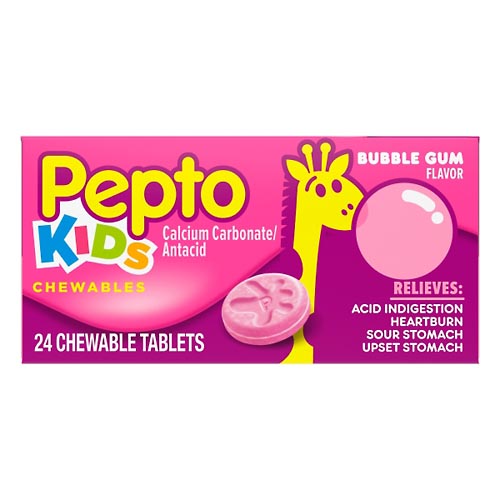 Image for Pepto Calcium Carbonate/Antacid, Bubble Gum, Chewable Tablets,24ea from THE PRESCRIPTION PLACE