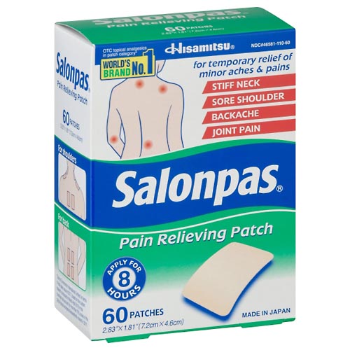 Image for Salonpas Pain Relieving Patch,60ea from THE PRESCRIPTION PLACE
