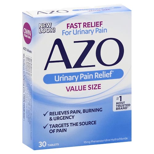 Image for Azo Urinary Pain Relief, 95 mg, Tablets, Value Size,30ea from THE PRESCRIPTION PLACE